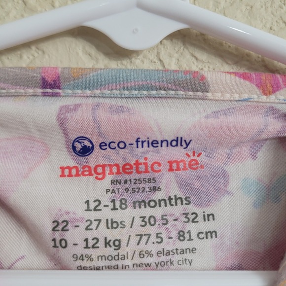 Magnetic Me Baby Girls Butterfly Modal All A Flutter Ruffle Sleeve Romper 12-18M - Picture 9 of 10